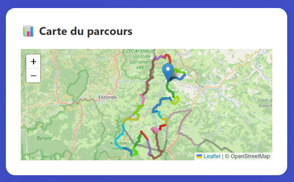 Carte et profil altimétrique colorisés dans Segly